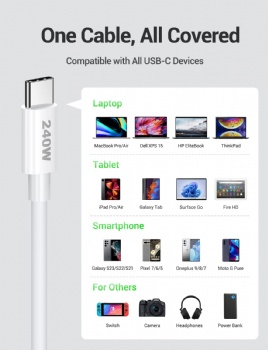 2m USB C to USB C Cable