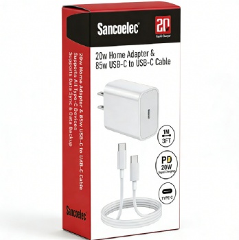 20W USB-C Power Adapter And USB C TO USB C CABLE