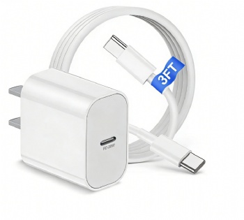 20W USB-C Power Adapter And USB C TO USB C CABLE
