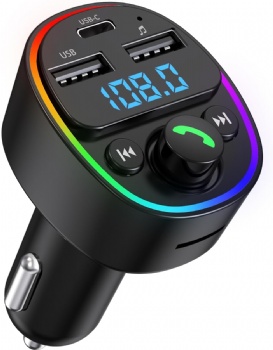 FM Bluetooth transmitter W/ TYPE C ports