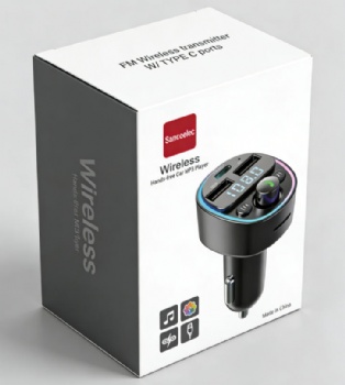 FM Bluetooth transmitter W/ TYPE C ports